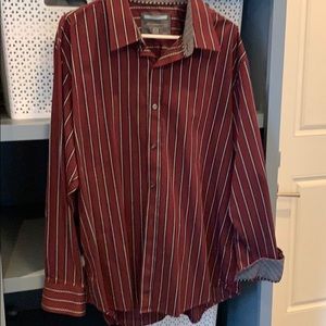 XL Johnston & Murphy burgundy dress shirt
